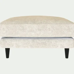 Pouf en tissu genesis - blanc ventoux
