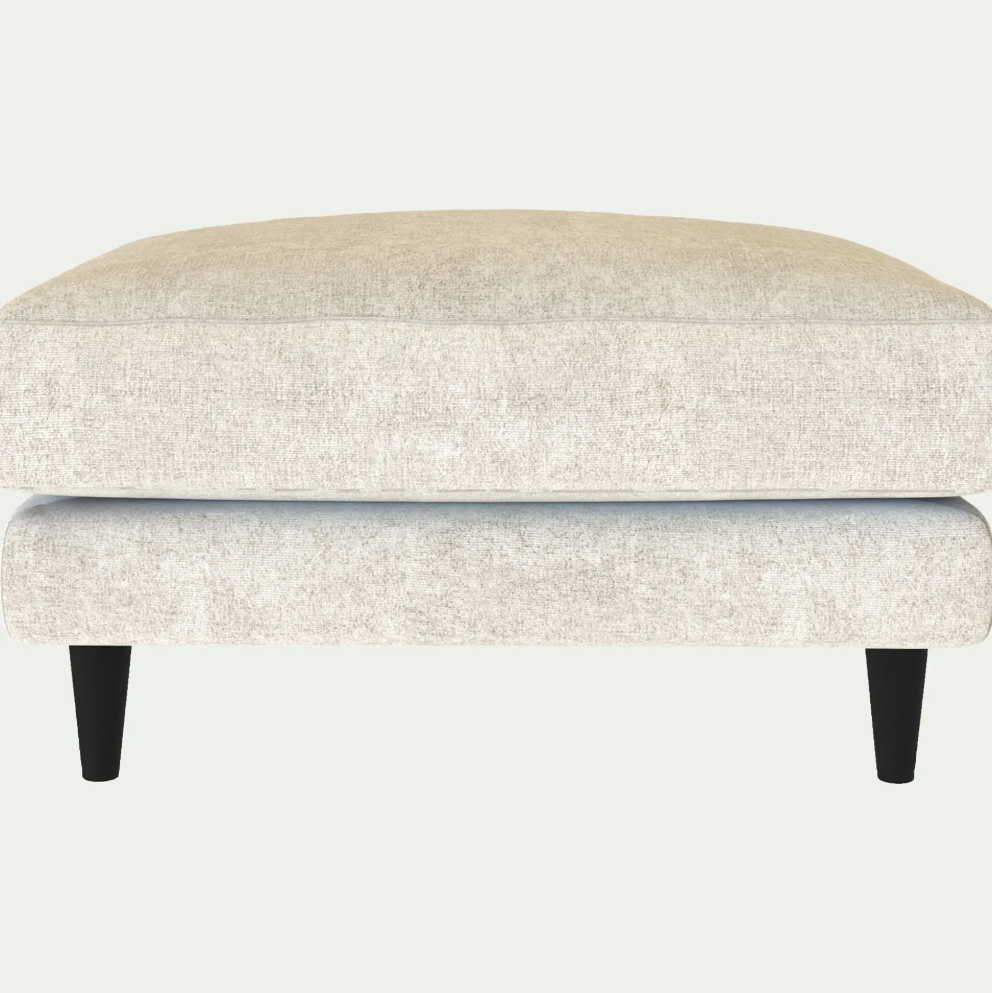 Pouf en tissu genesis - blanc ventoux