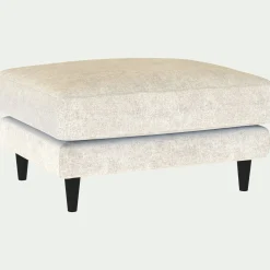 Pouf en tissu genesis - blanc ventoux