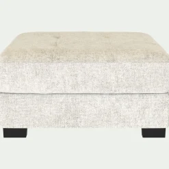 Pouf en tissu Genesis - blanc ventoux