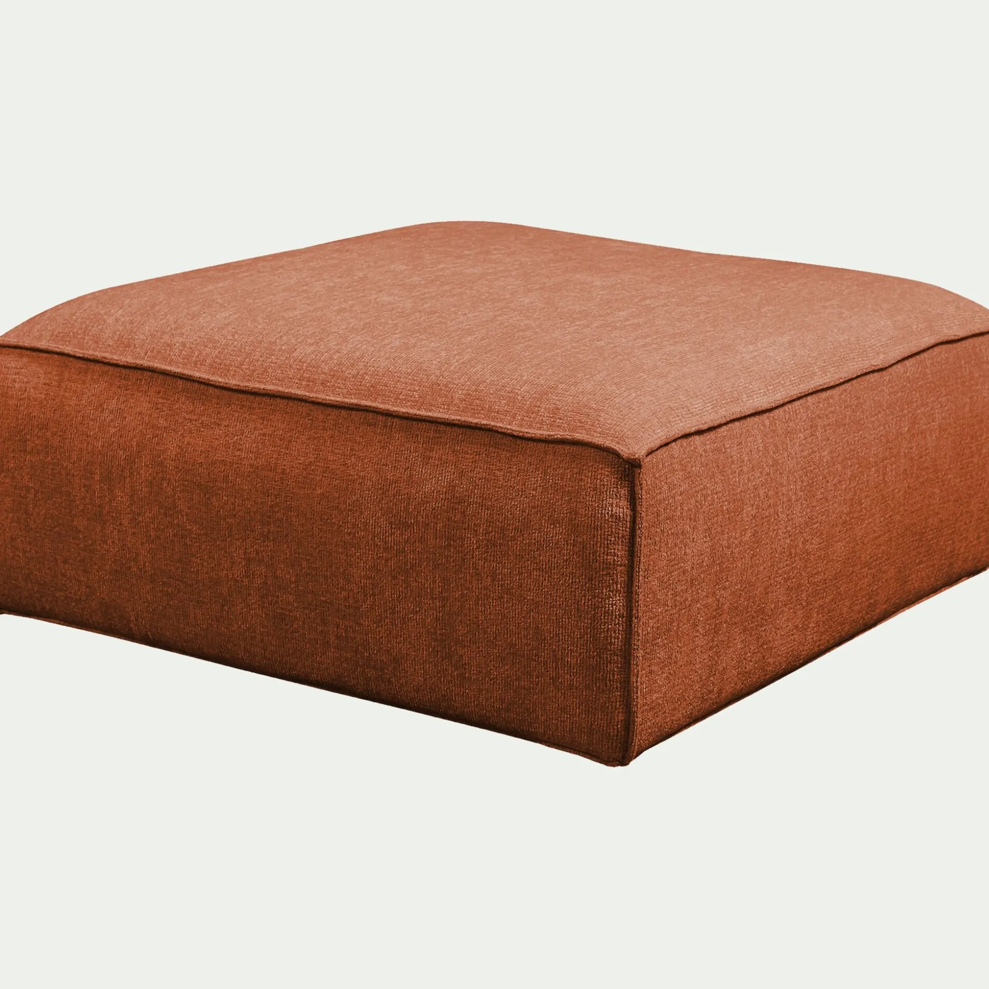Pouf en tissu genesis - brun rustrel