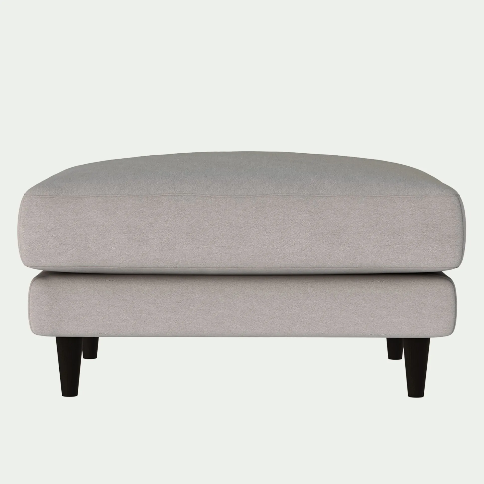 Pouf en tissu joint - gris borie