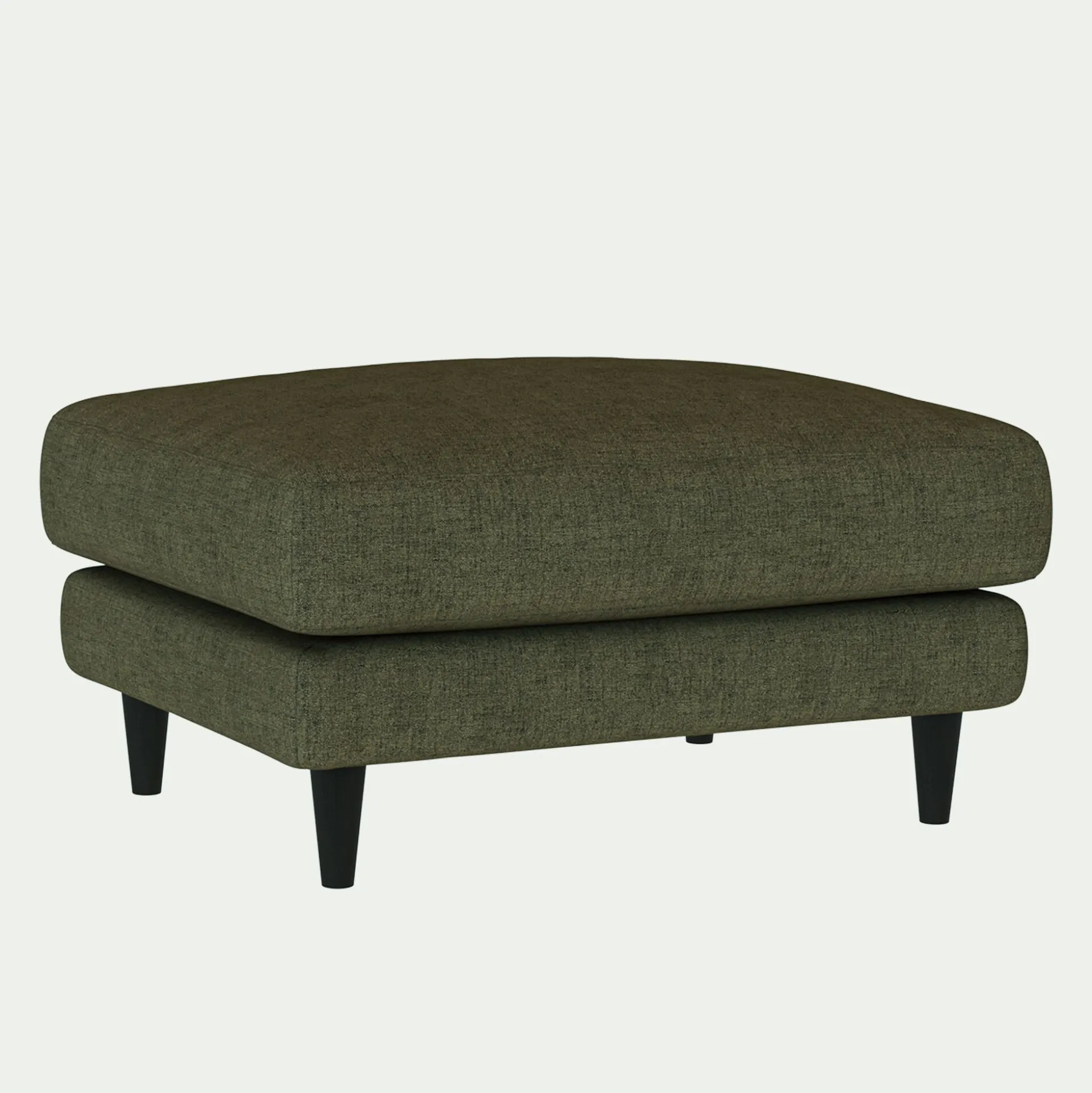 Pouf en tissu joint - vert cèdre