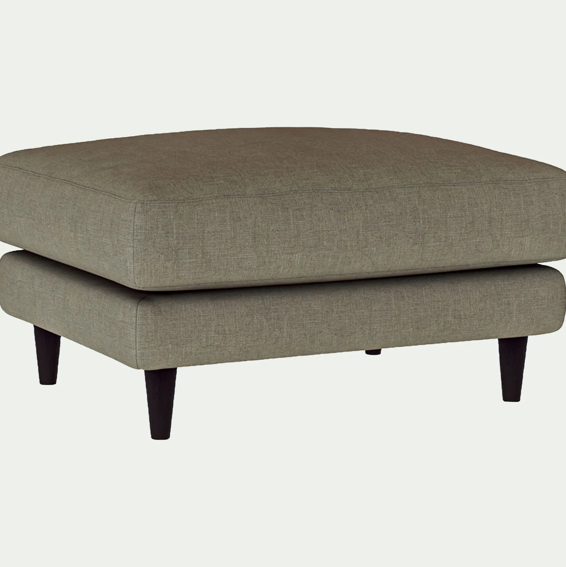 Pouf en tissu mixte - vert cèdre