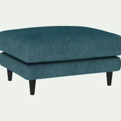 Pouf en tissu monclar - bleu niolon