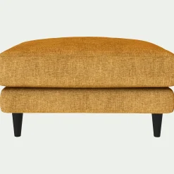 Pouf en tissu monclar - jaune argan
