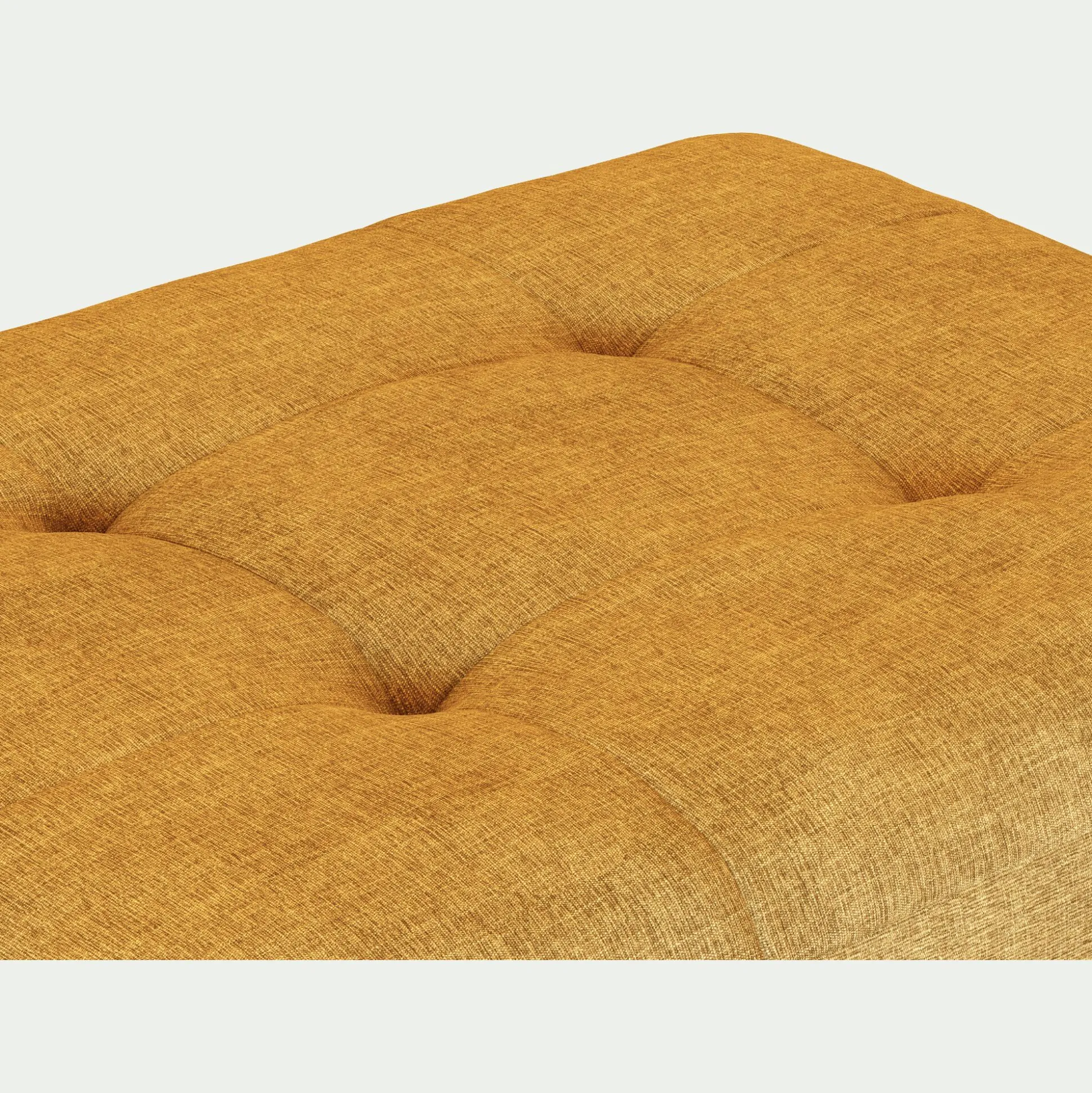 Pouf en tissu Monclar - jaune argan