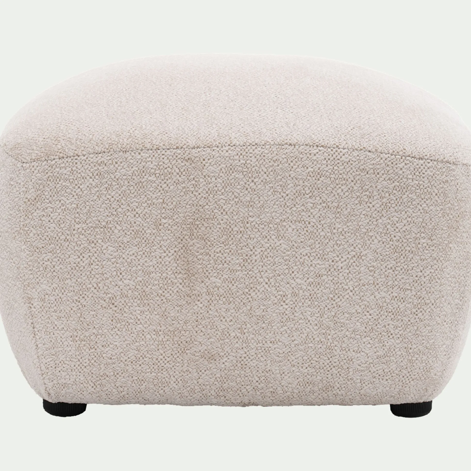 Pouf en tissu Raven - blanc écru
