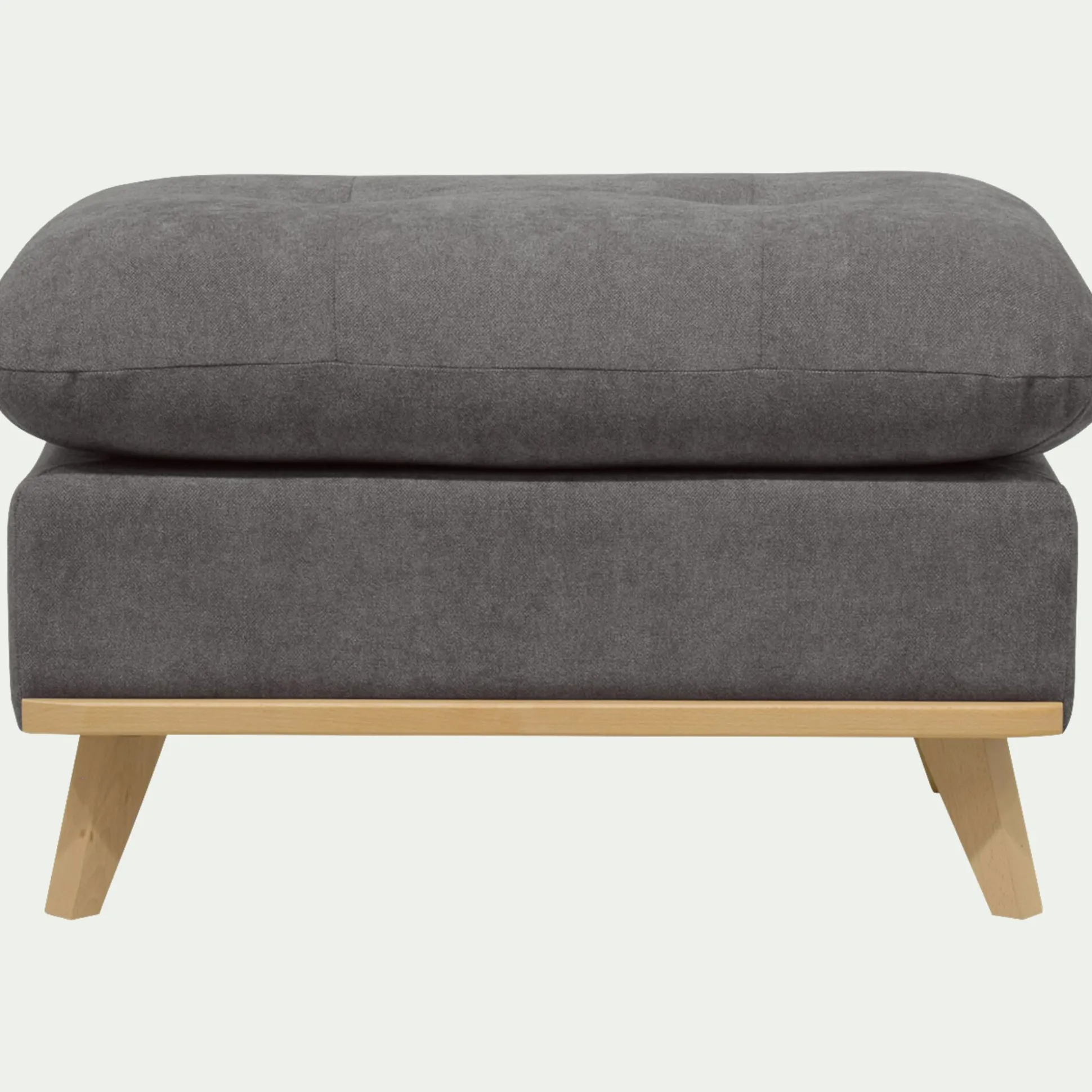 Pouf en tissu storm - gris moyen