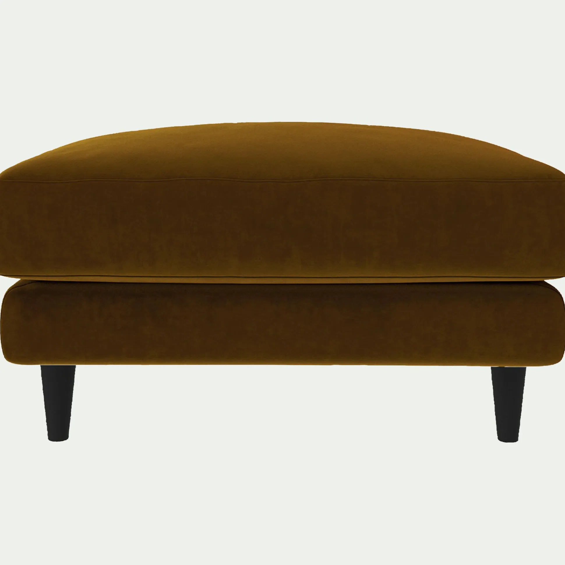 Pouf en tissu velvet - bronze