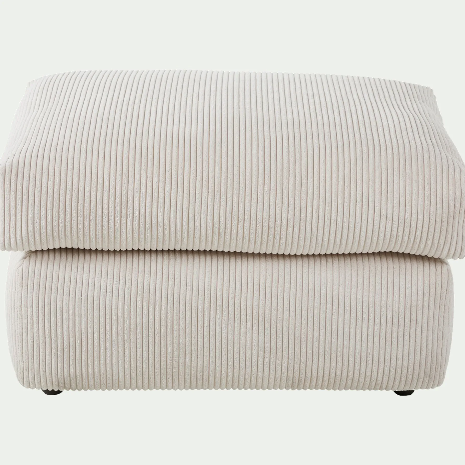 Pouf en velours côtelé - beige roucas