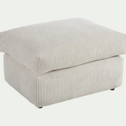 Pouf en velours côtelé - beige roucas
