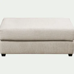 Pouf rectangulaire en tissu Genesis - beige