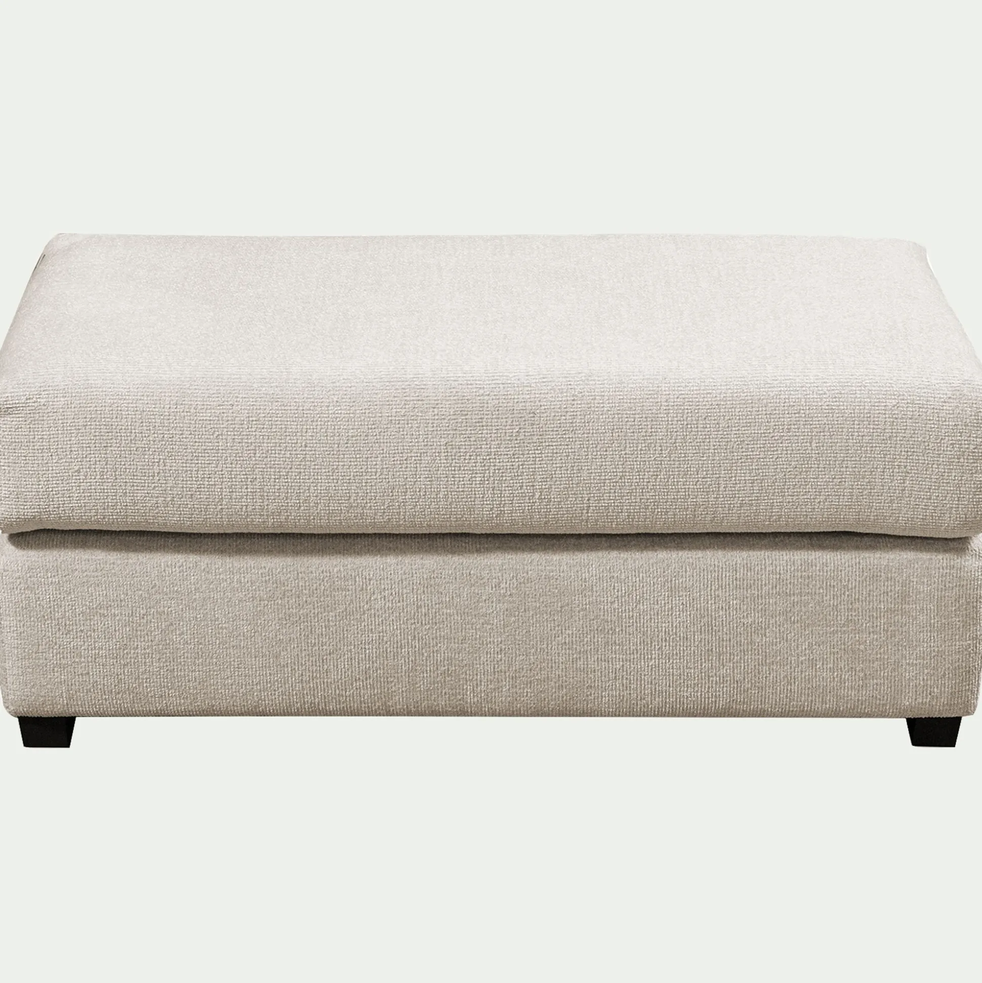Pouf rectangulaire en tissu Genesis - beige