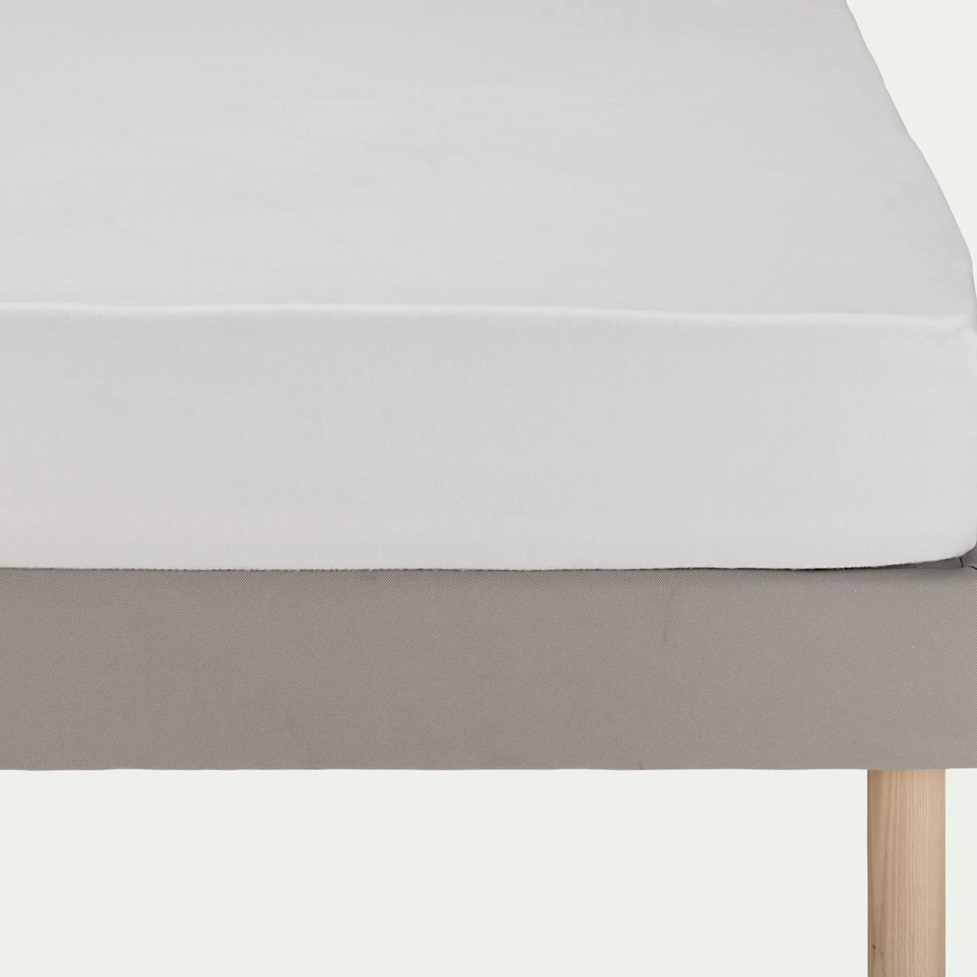 Protège-matelas en coton recyclé 90x200 cm bonnet 25cm