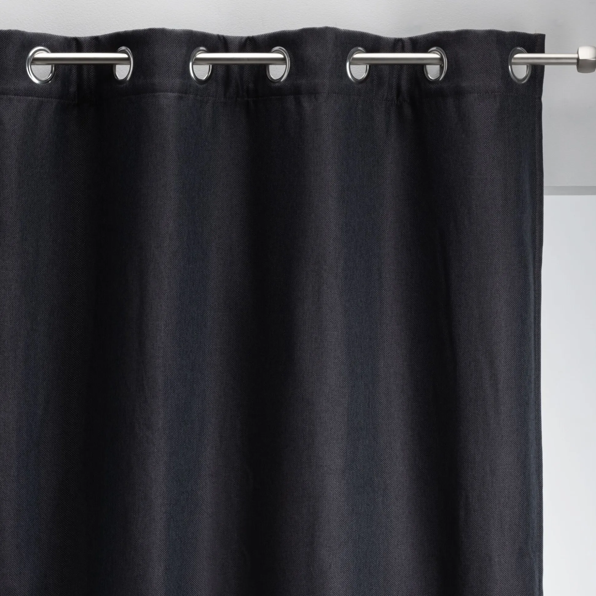 Rideau à œillets en polyester 135x300cm - gris calabrun