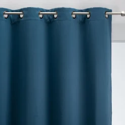Rideau à œillets en polyester 140x250cm - bleu figuerolles