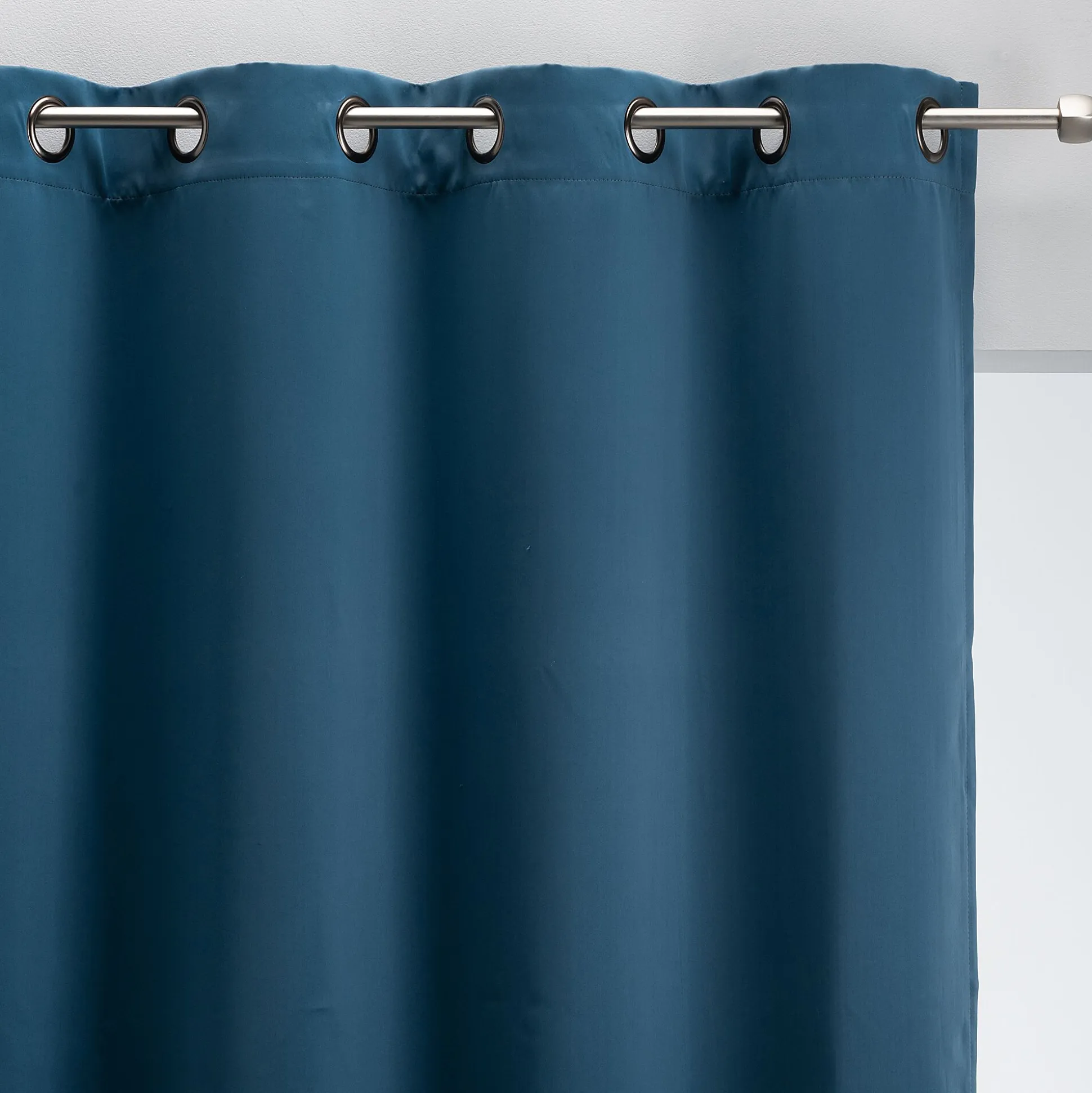 Rideau à œillets en polyester 140x250cm - bleu figuerolles