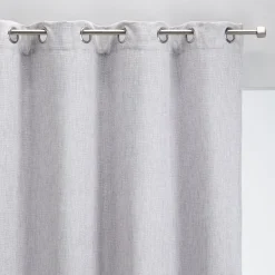 Rideau à œillets en polyester 140x250cm - gris clair