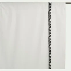 Rideau passe-tringle en coton motif Kissos 140x250cm - blanc