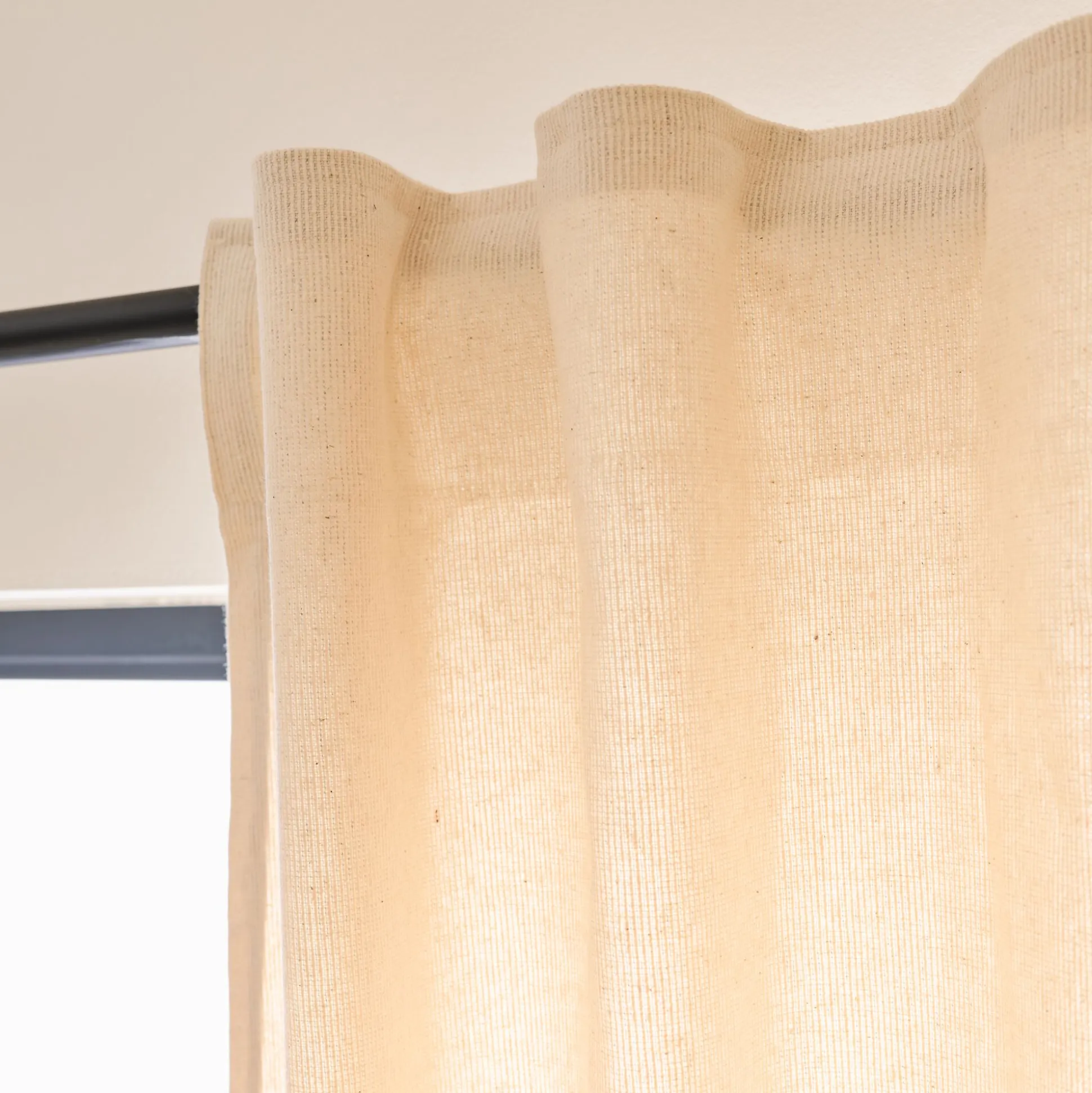 Rideau à pattes cachées en coton 130x250cm - beige