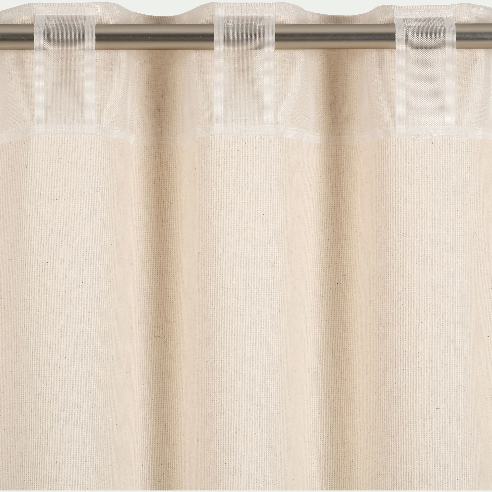 Rideau à pattes cachées en coton 130x250cm - beige