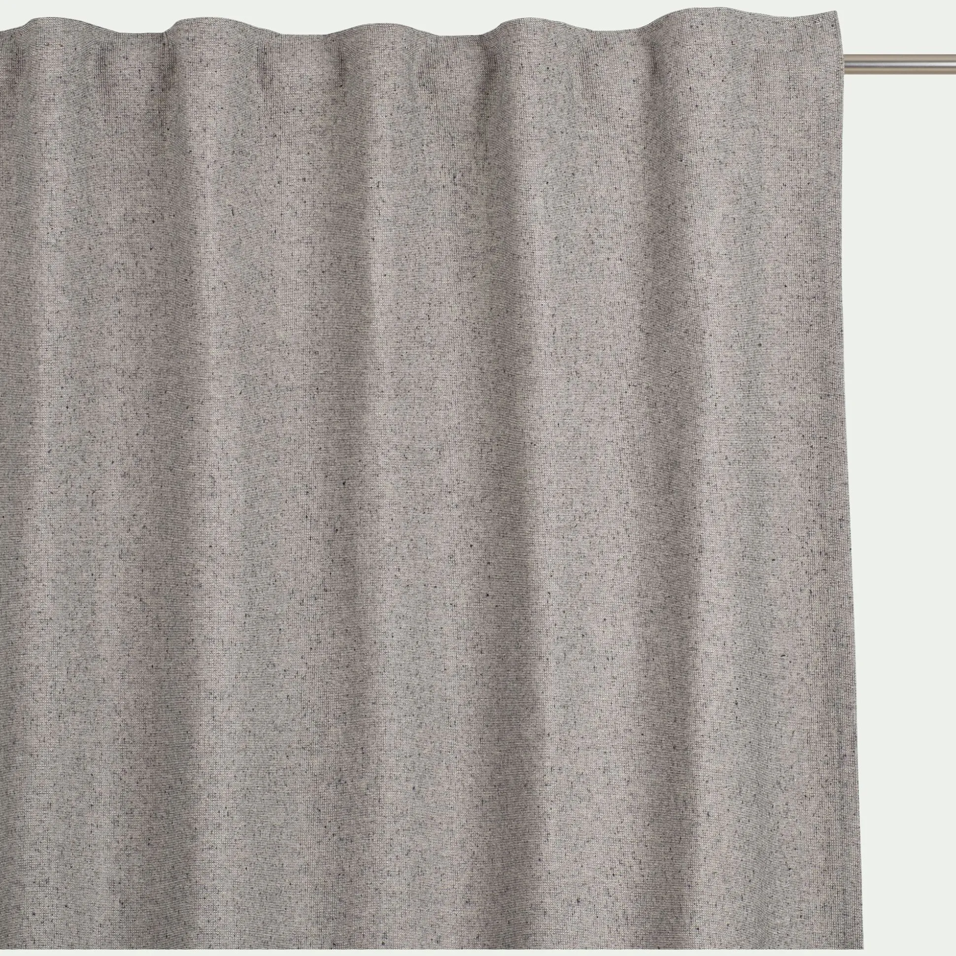 Rideau à pattes cachées en coton 130x250cm - gris