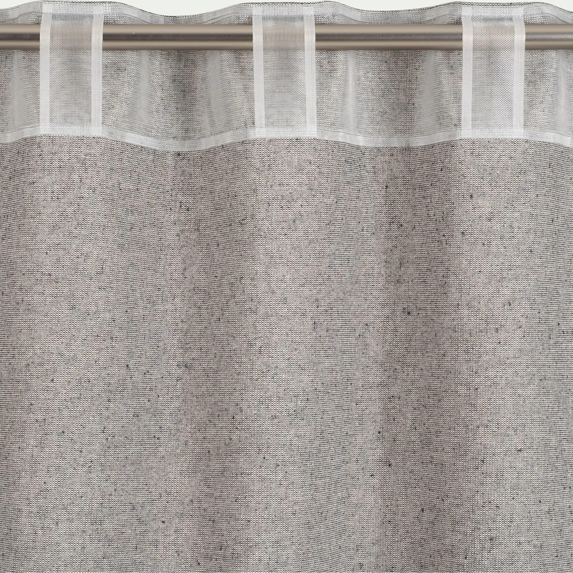 Rideau à pattes cachées en coton 130x250cm - gris
