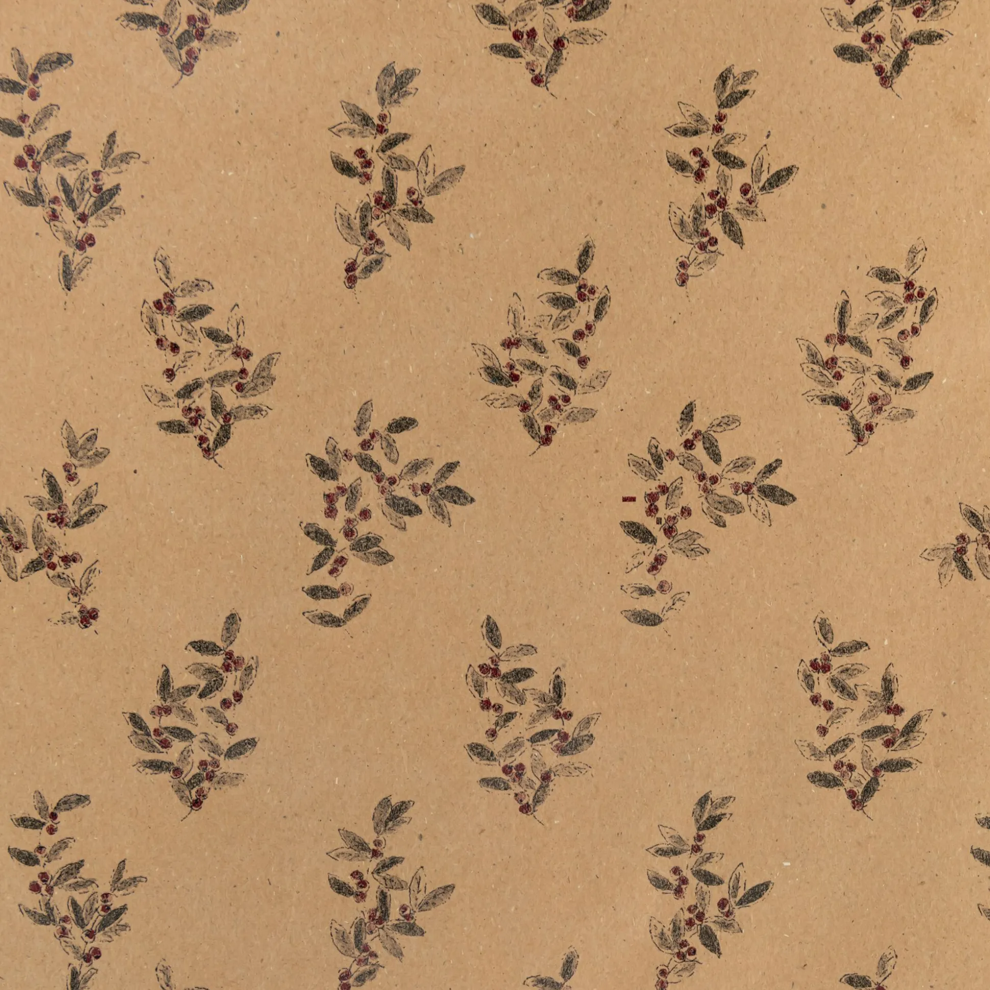 Rouleau de papier cadeau recyclé 70x200cm à motifs - beige (modèle aléatoire)
