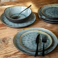 Saladier en grès émail réactif D33cm - gris