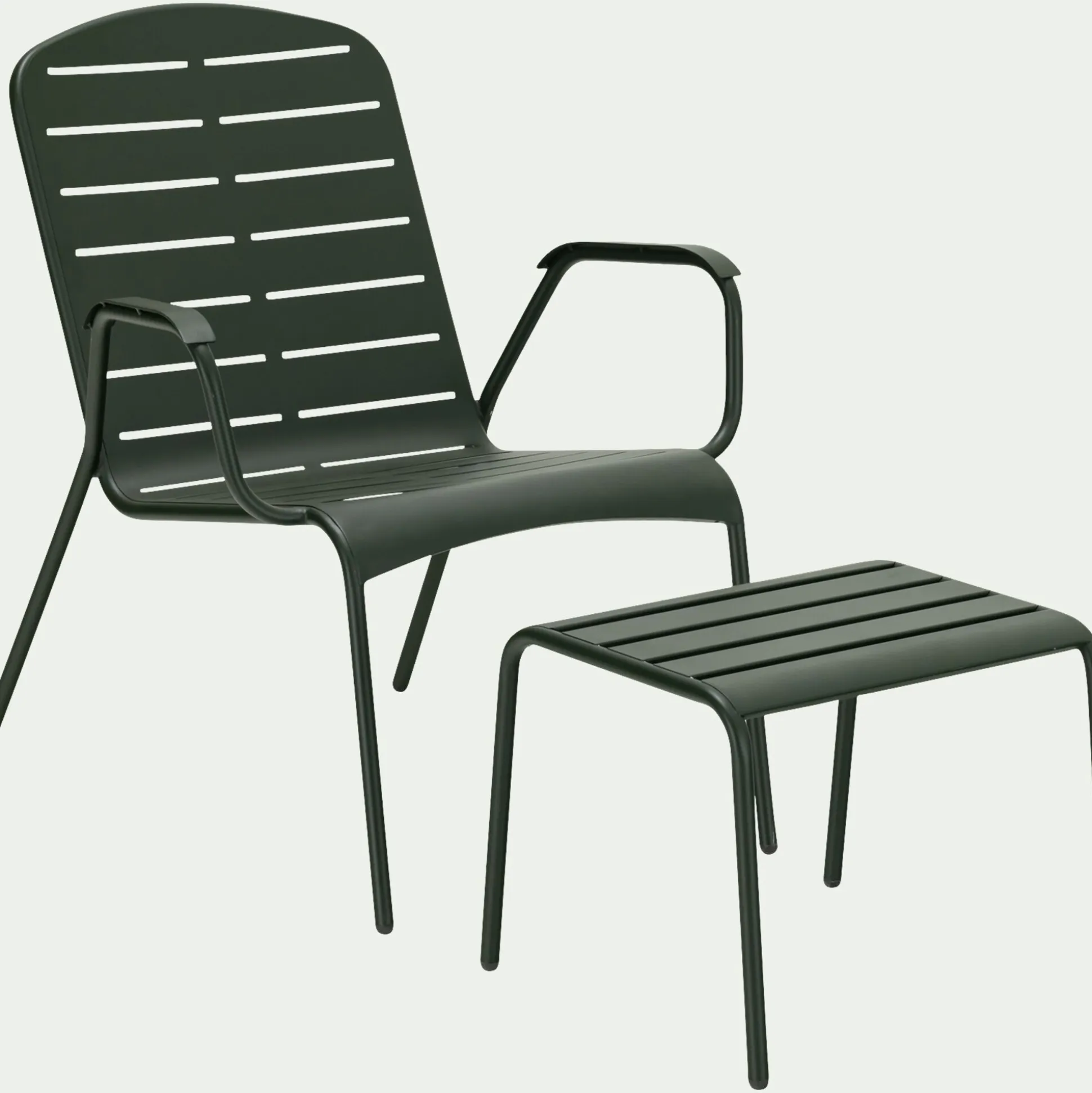 Salon de balcon en acier - vert (1 place)