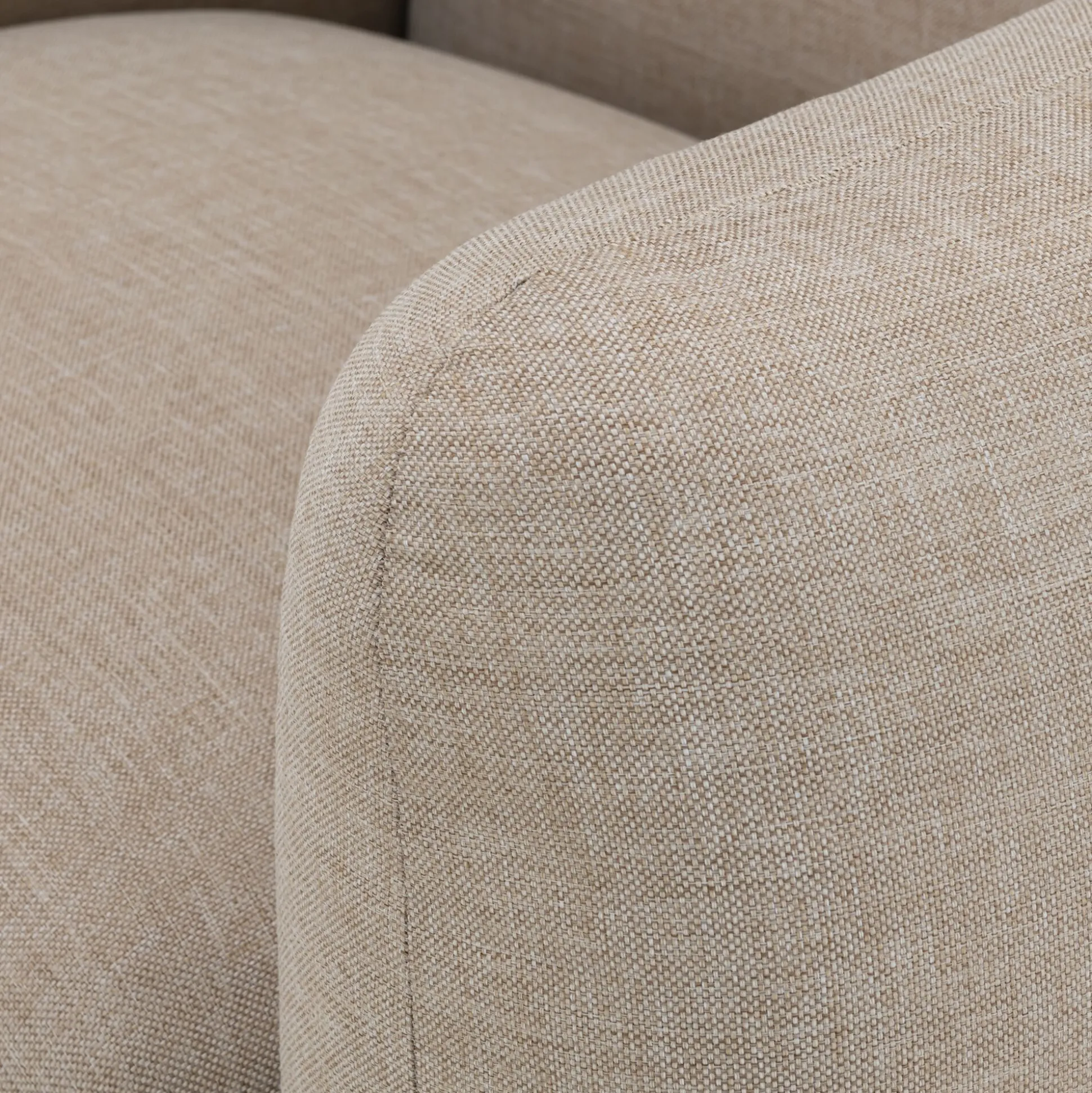 Salon de jardin en acier et coussins en tissu - beige sable (4 places)