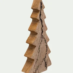 Sapin décoratif à poser en bois de manguier H29cm - naturel