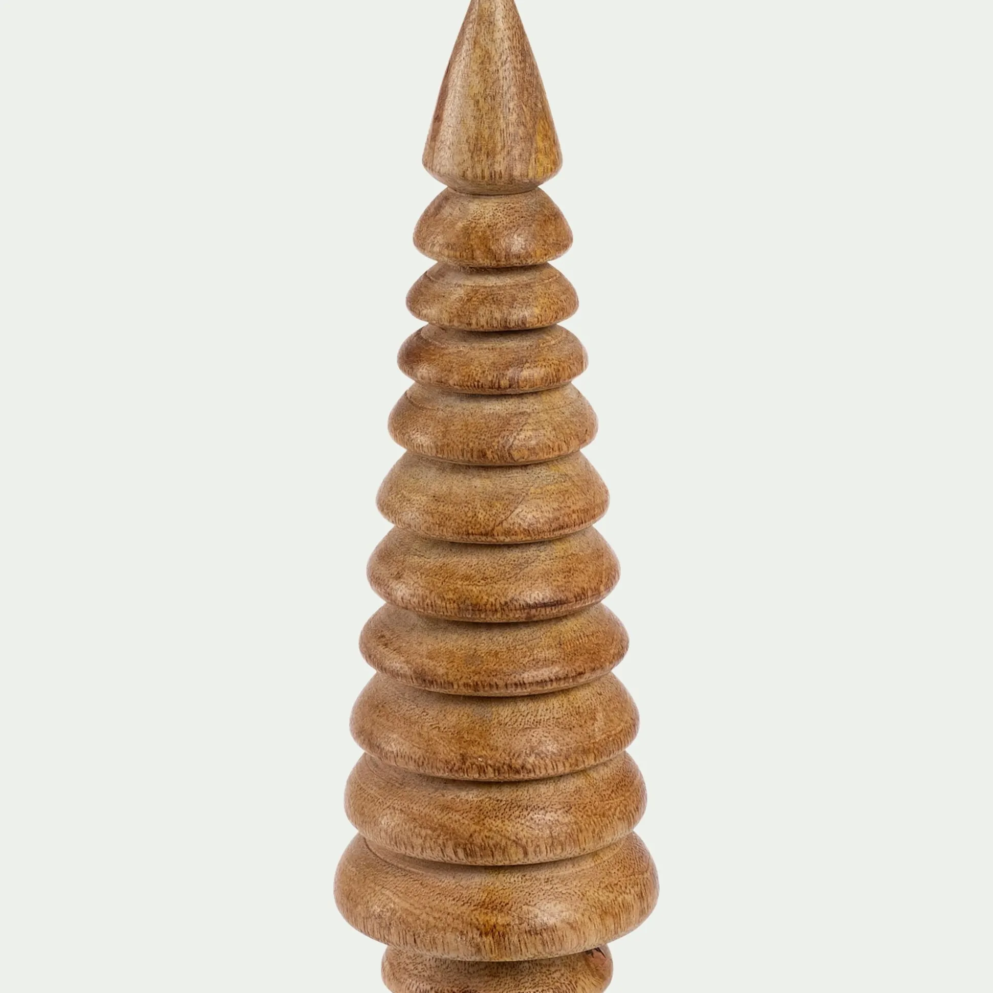 Sapin décoratif à poser en bois de manguier H20cm - naturel