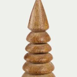 Sapin décoratif à poser en bois de manguier H20cm - naturel