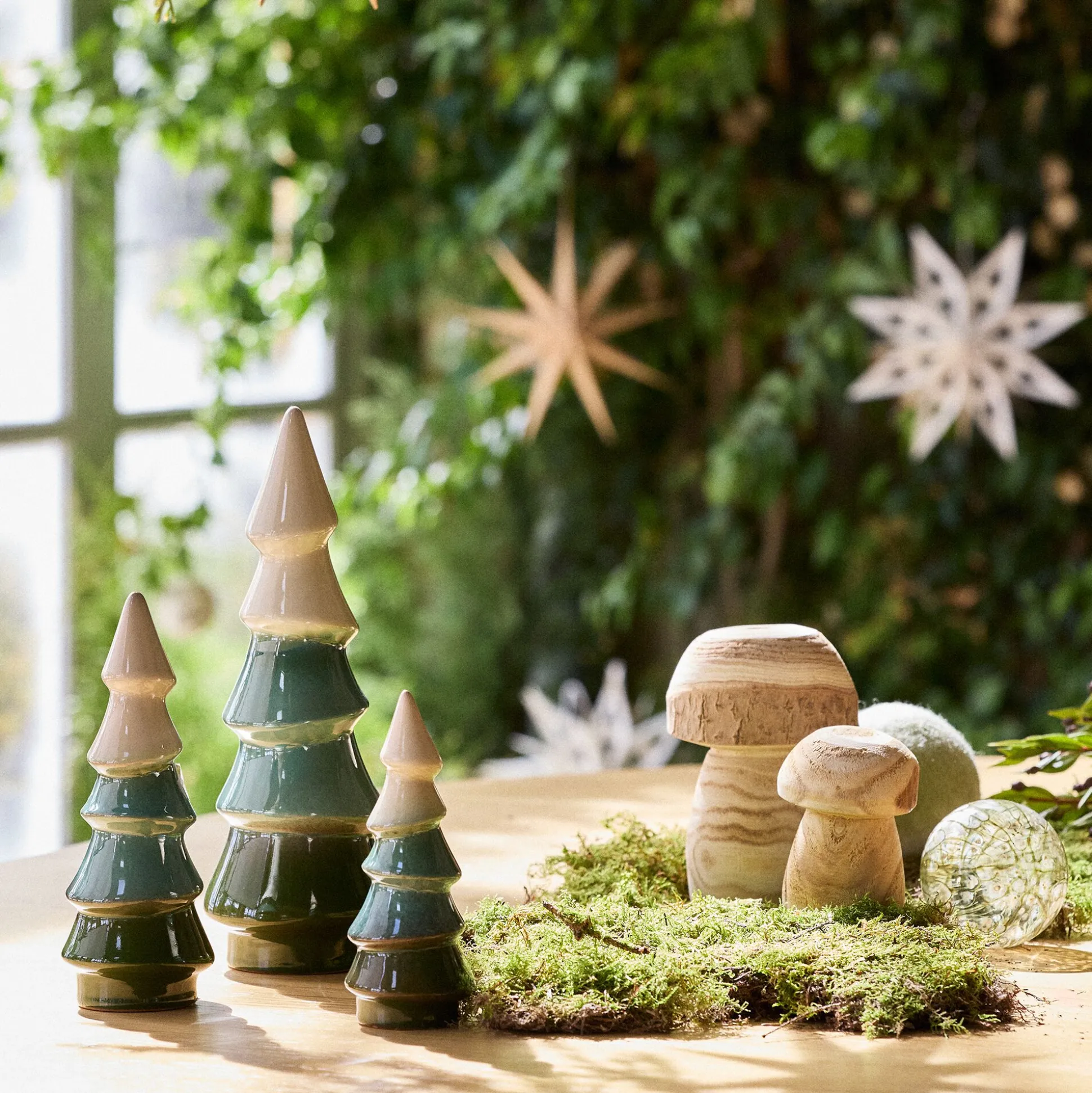 Sapin décoratif à poser en céramique H15,9cm - vert