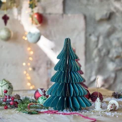 Sapin décoratif à poser en papier H25cm - vert