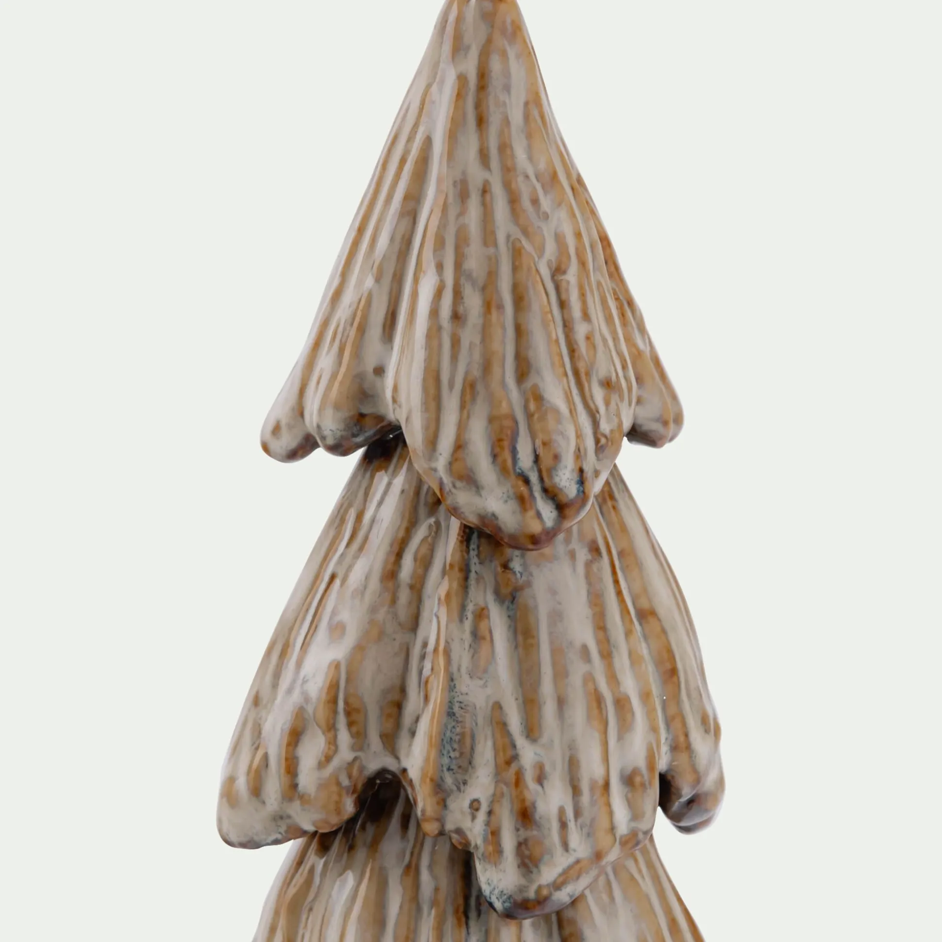 Sapin décoratif à poser en porcelaine - beige