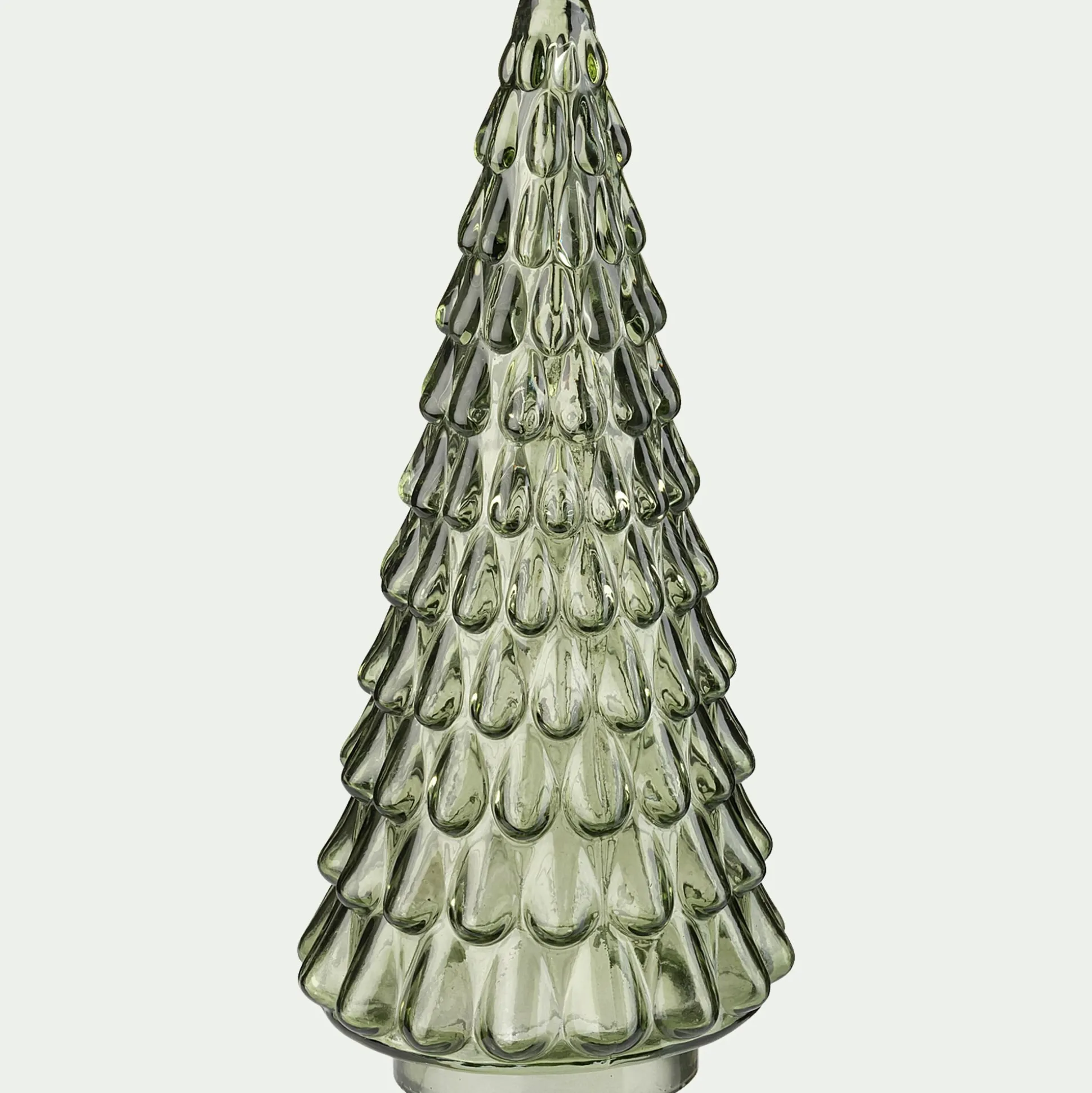 Sapin décoratif à poser en verre H23cm - vert