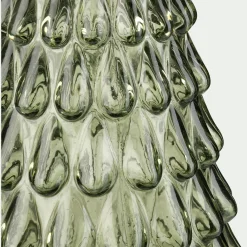 Sapin décoratif à poser en verre H23cm - vert