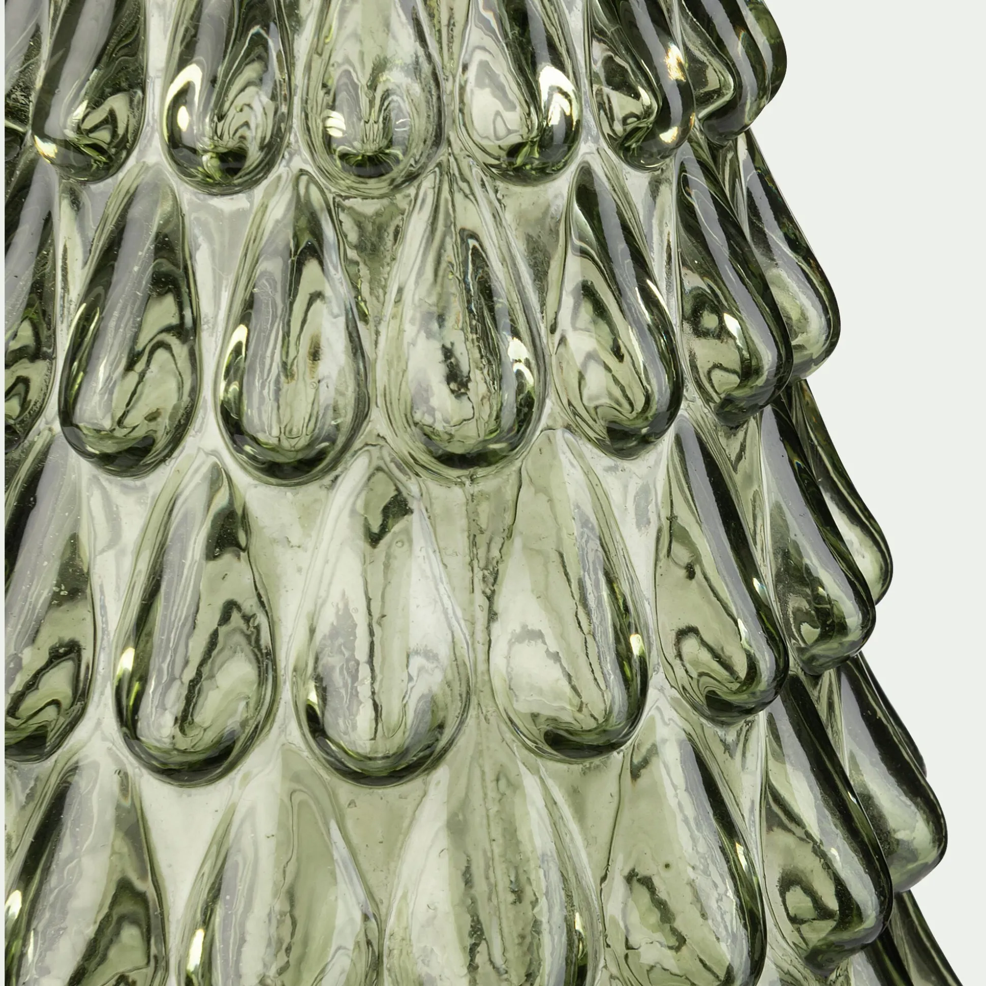 Sapin décoratif à poser en verre H23cm - vert