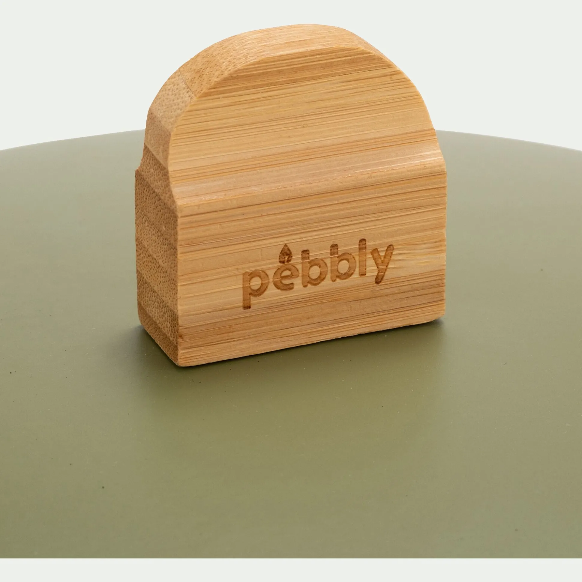 Seau à compost en métal et bambou 7L - vert