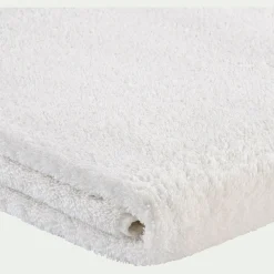 Serviette de toilette brodé en coton - blanc ventoux 50x100cm