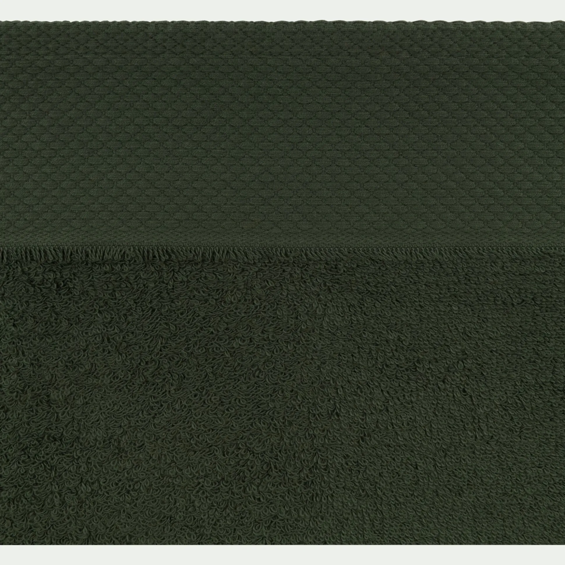 Serviette de toilette en coton peigné - vert cèdre 50x100cm