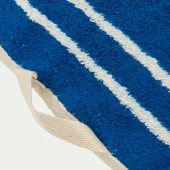 Serviette de toilette en coton à rayures 50x100cm - bleu