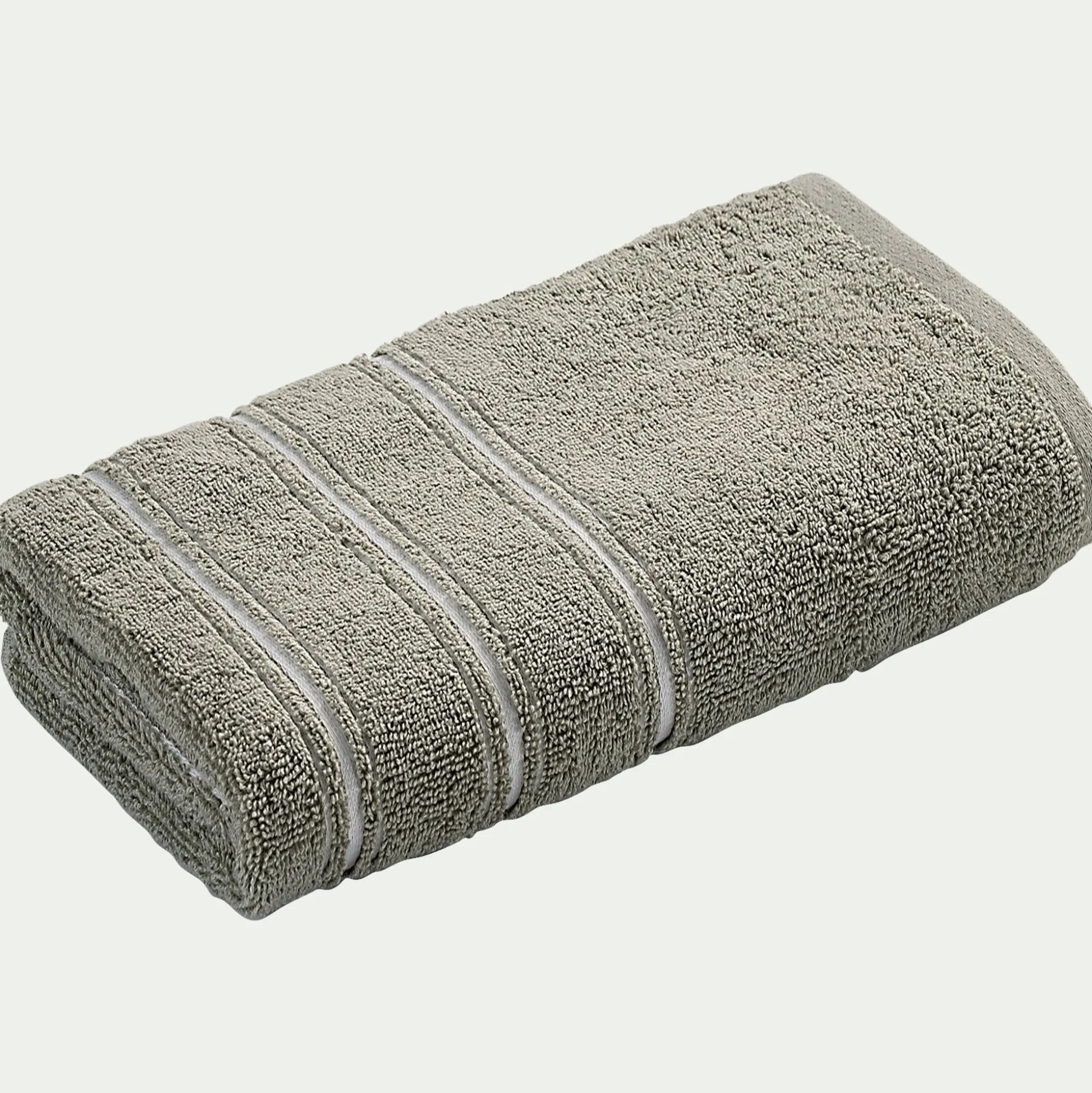 Serviette de toilette en coton - vert olivier 50x100cm