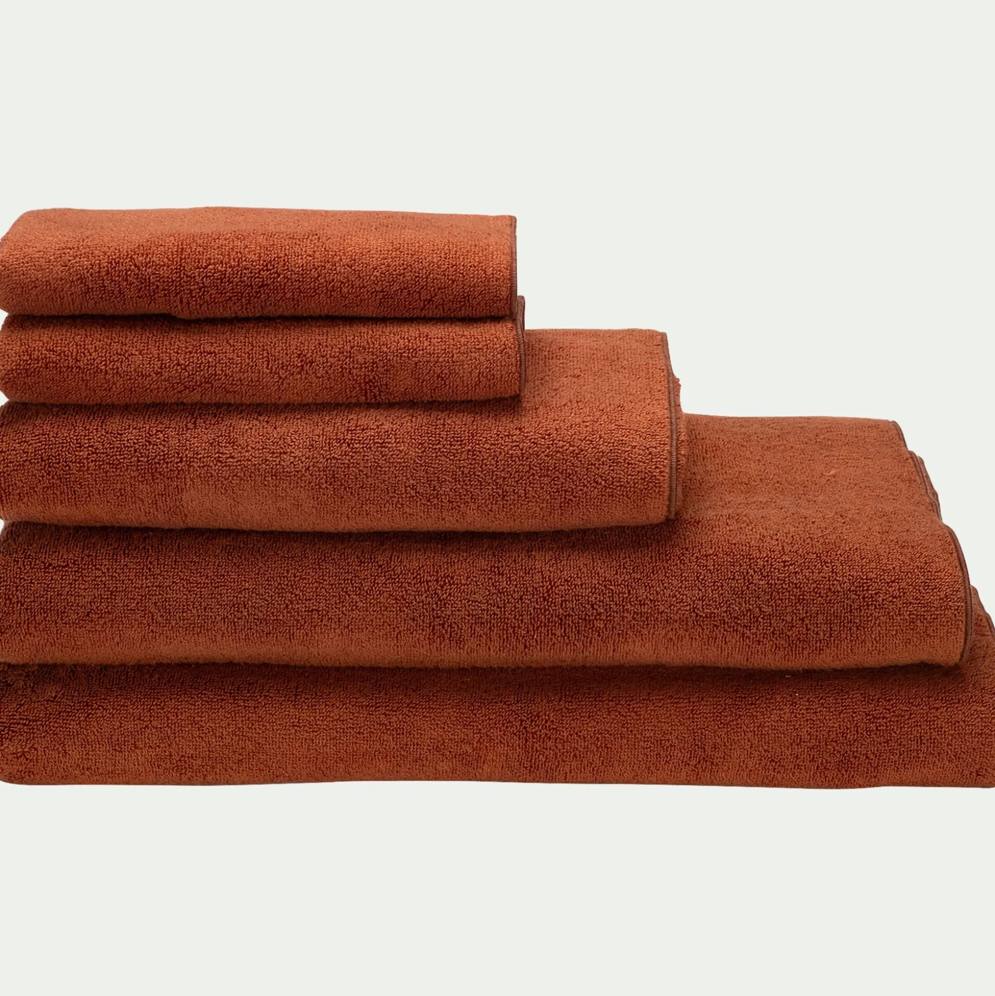 Serviette de toilette en coton 50x100cm - brun rustrel