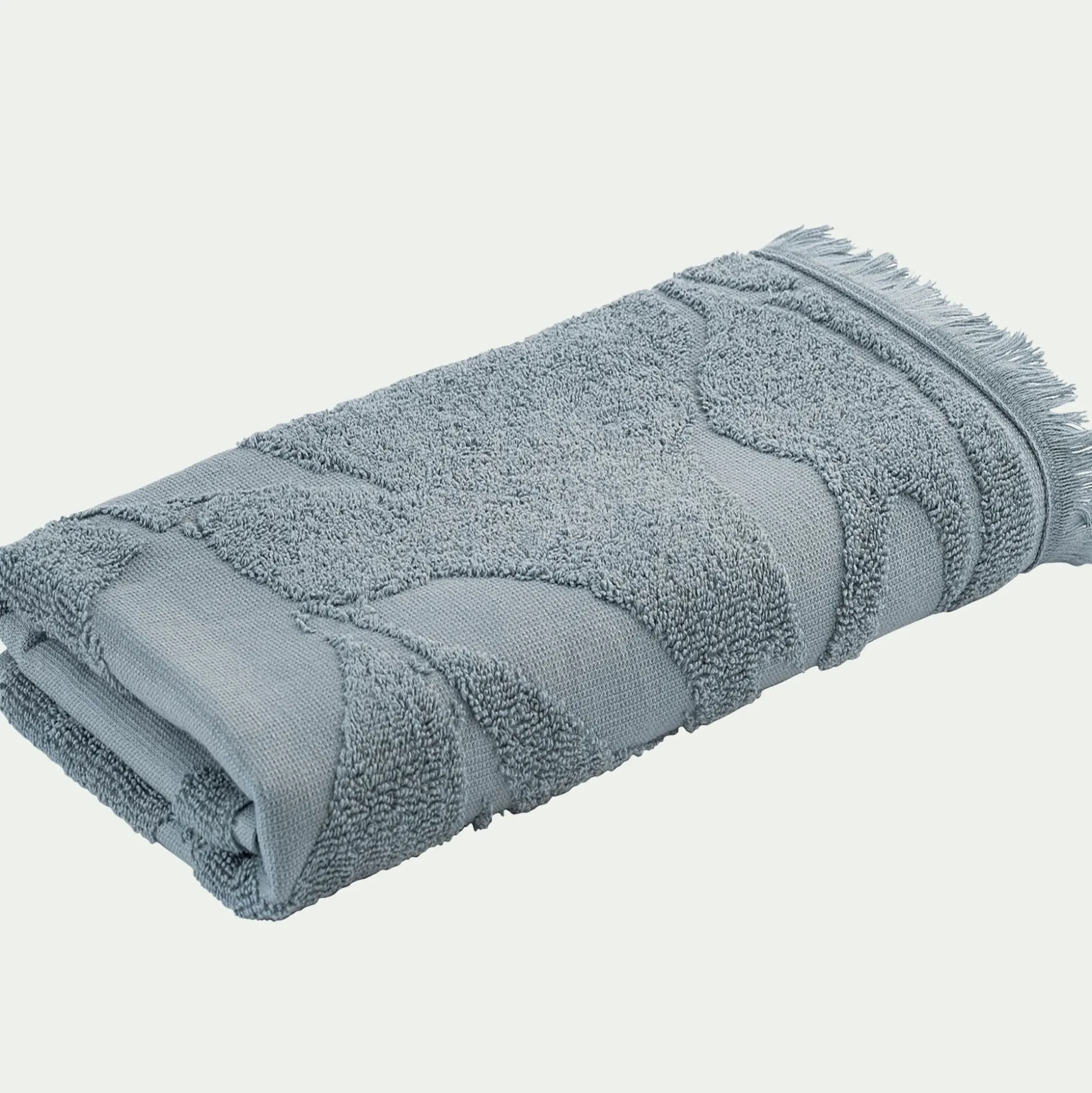 Serviette de toilette en coton - bleu calaluna 50x100cm
