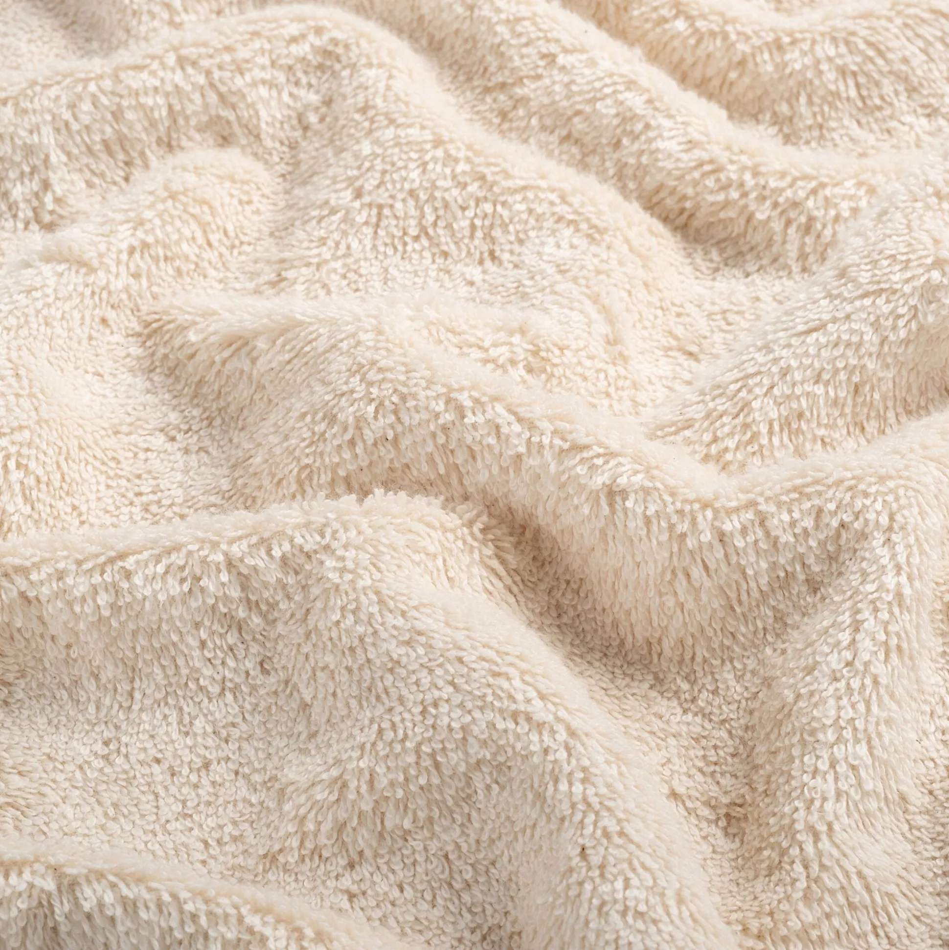 Serviette de toilette en coton - beige 50x100cm