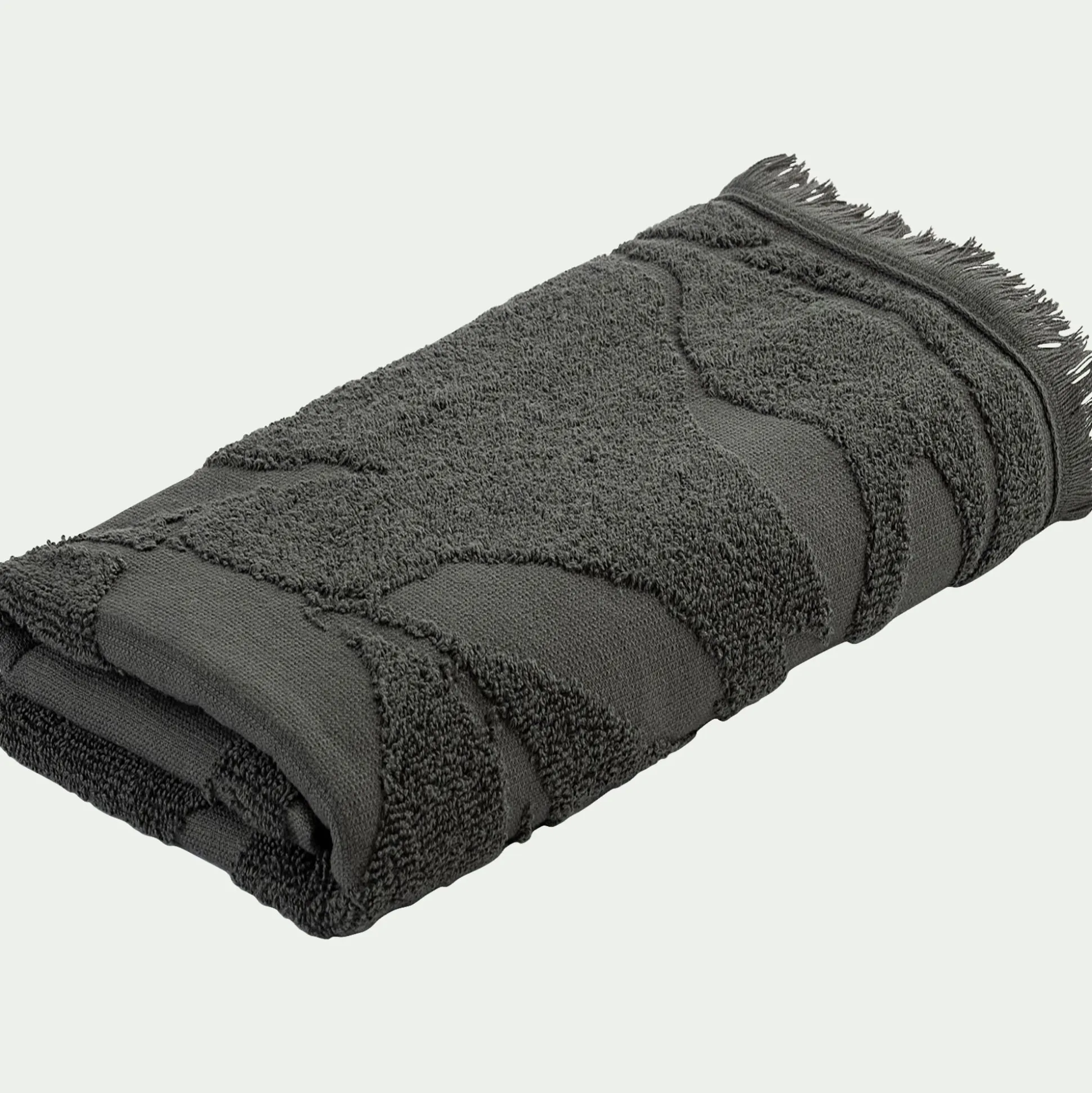 Serviette de toilette en coton - vert cèdre 50x100cm